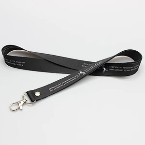 Printed Fashion no Breakaway Safety Lanyards Polyester Neck Strap