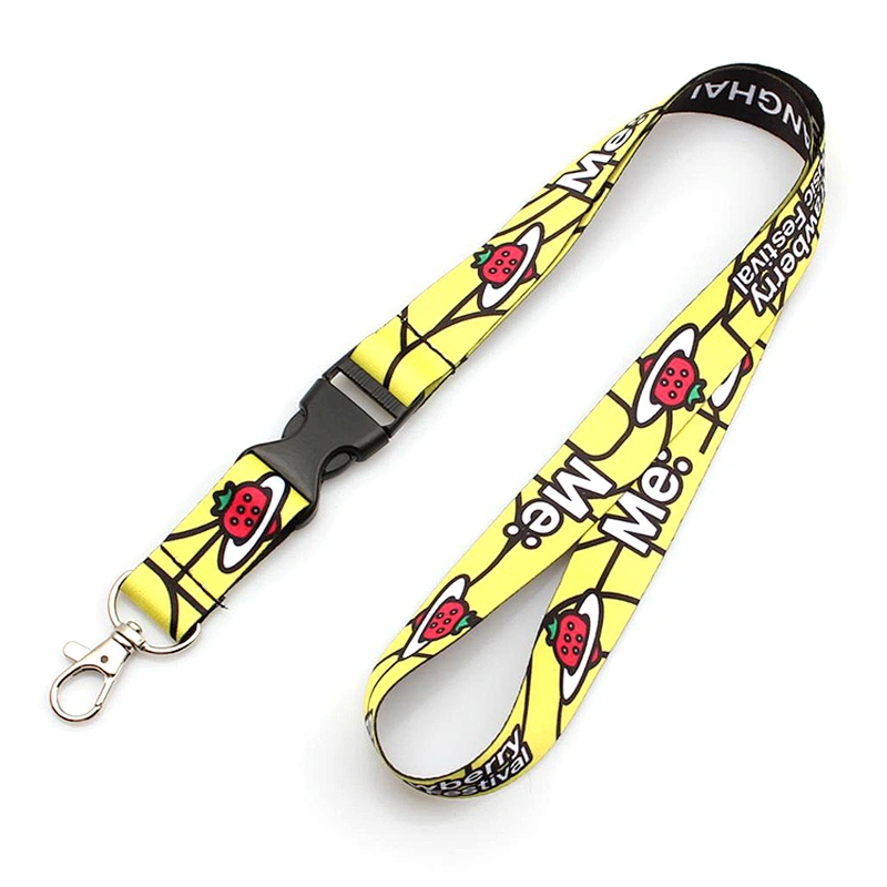 Fashion heat transfer printed custom cute breakaway lanyards for kids