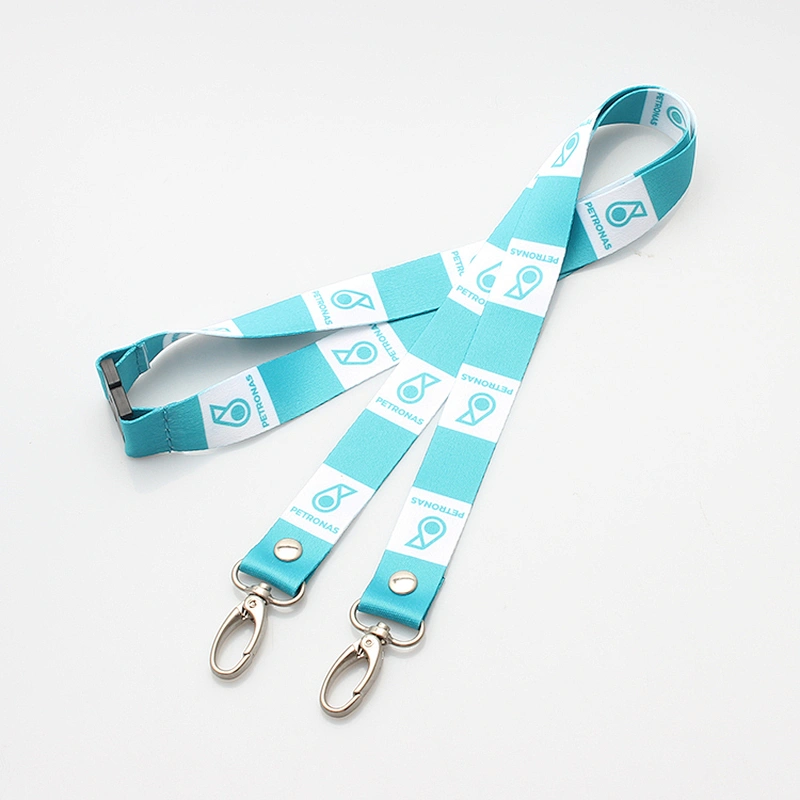 Custom beauty two buckle sublimation high end lanyard
