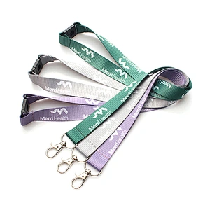 Hot sale high quality custom logo polyester full color printing thin lanyards