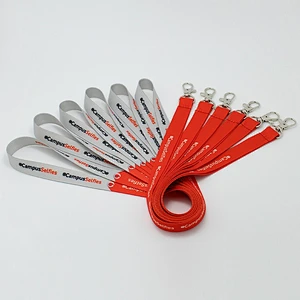 Beautiful design custom sublimation orange polyester vip lanyard