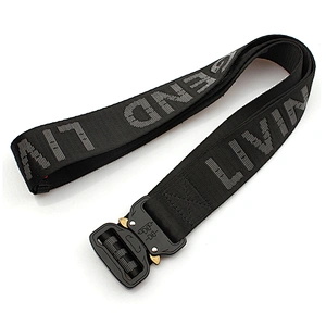 Fashion nylon custom logo fabric woven men belt