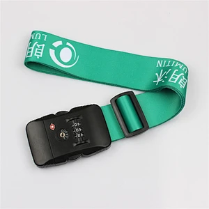 Wholesale promotional durable custom made polyester weight luggage belt with TSA lock
