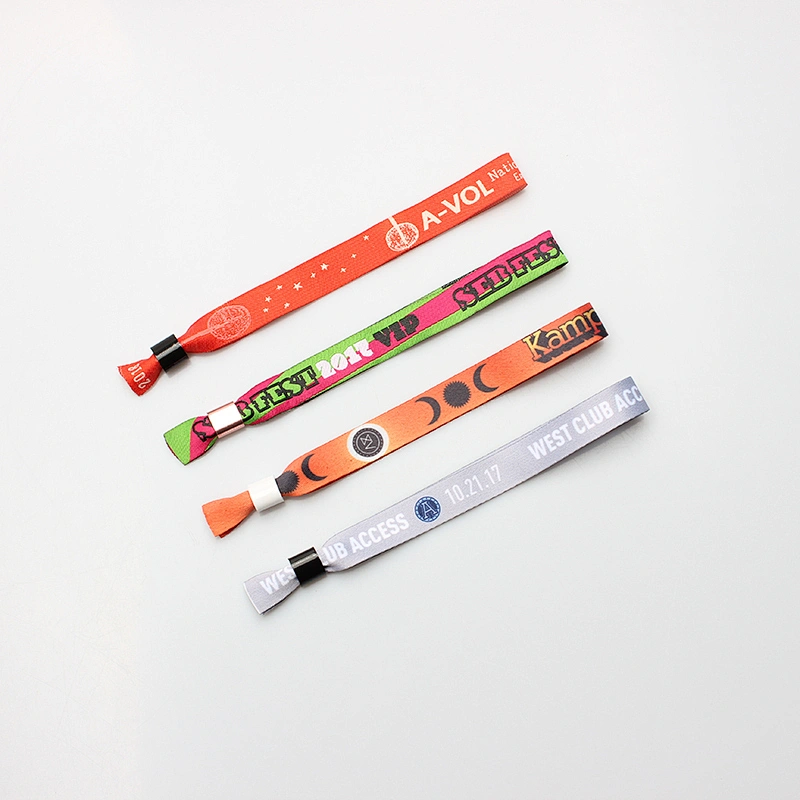 OEM Wholesale cheap custom woven polyester active fabric wristband