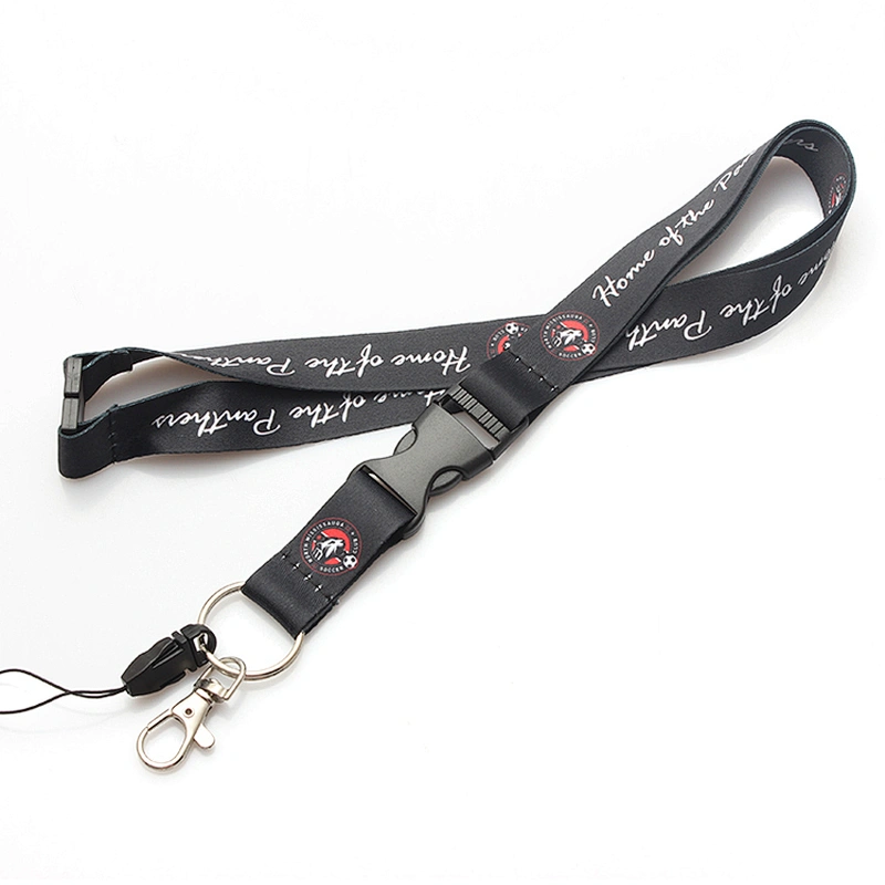 Promotional Custom Logo Neck Heat Transfer Printing Polyester Lanyard