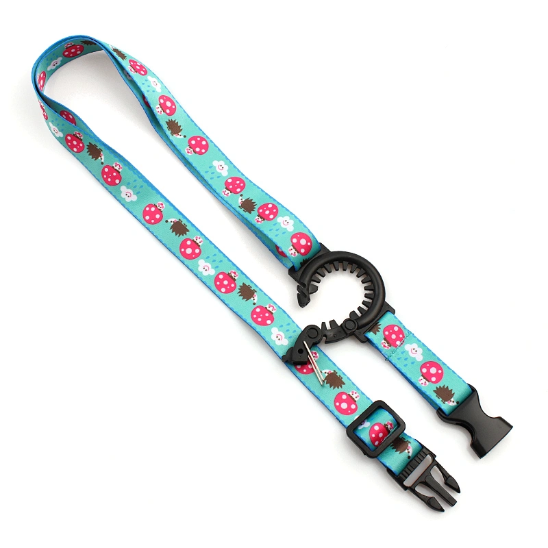 Durable custom logo water bottle holder lanyard strap