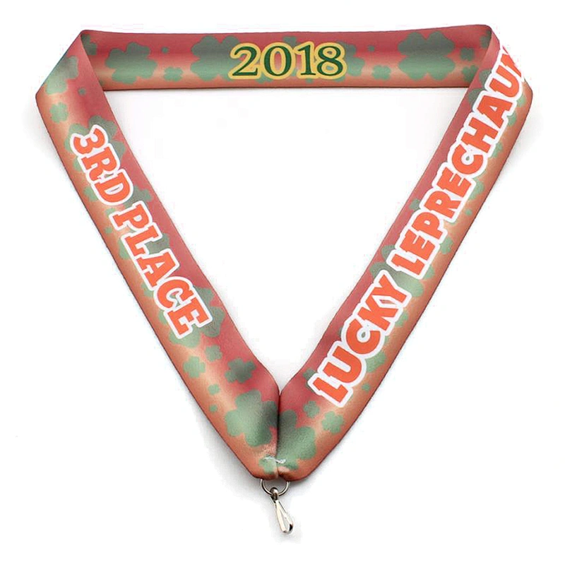 Factory high quality custom polyester medal lanyard
