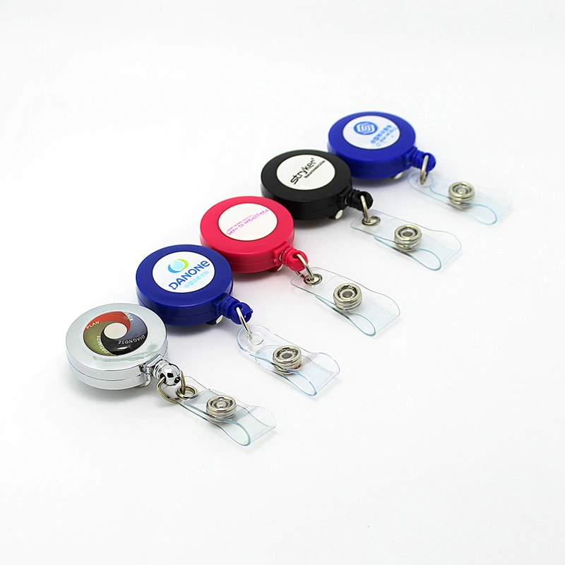Customized design free ID card/key reel with belt clip