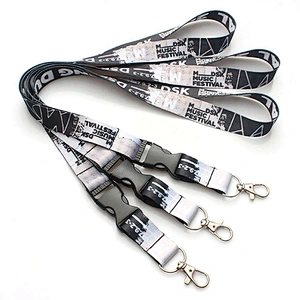 Excellent quality custom logo print durable polyester conference lanyard