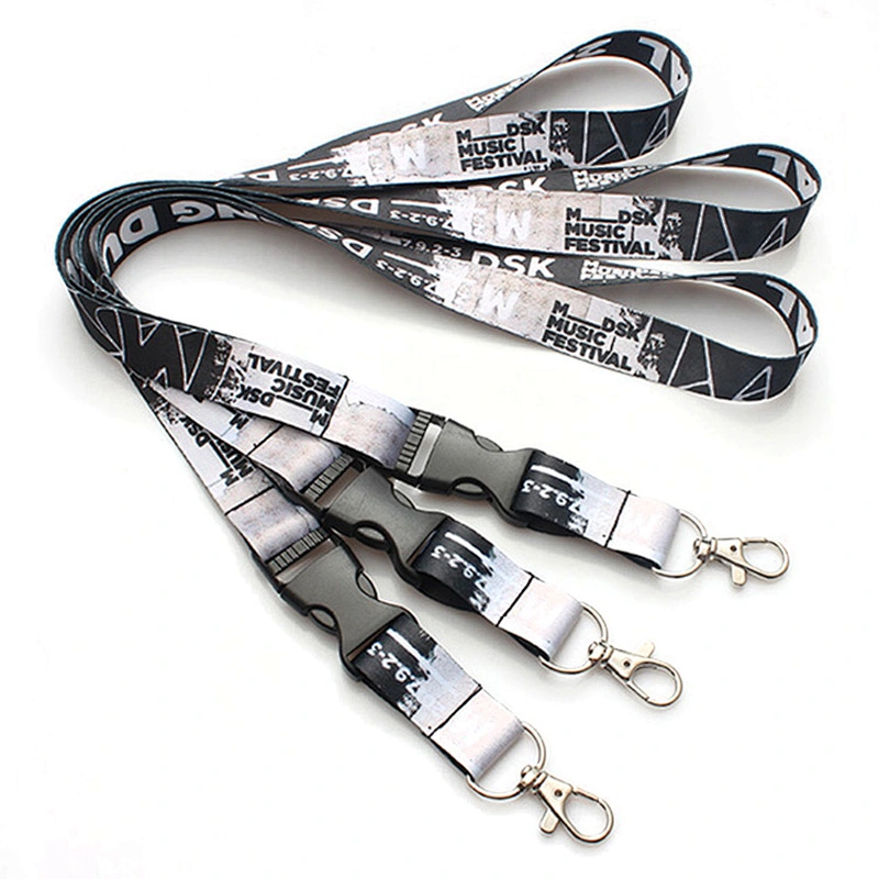 Excellent quality custom logo print durable polyester conference lanyard