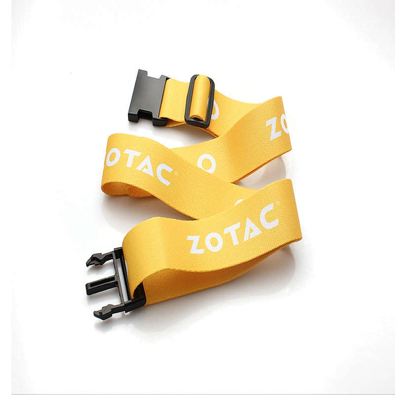 High quality sublimation strap custom printing plastic release buckle luggage belt