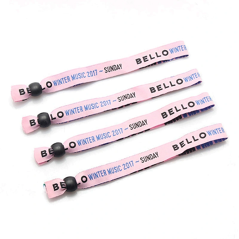 Promotional one time use cheap soft cloth event wristbands for music club