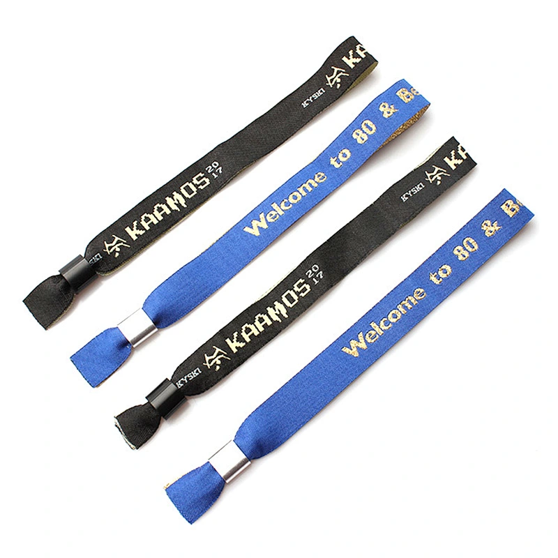 Make Your Own Customized Embroidered Cloth Bracelets Branded Wristbands