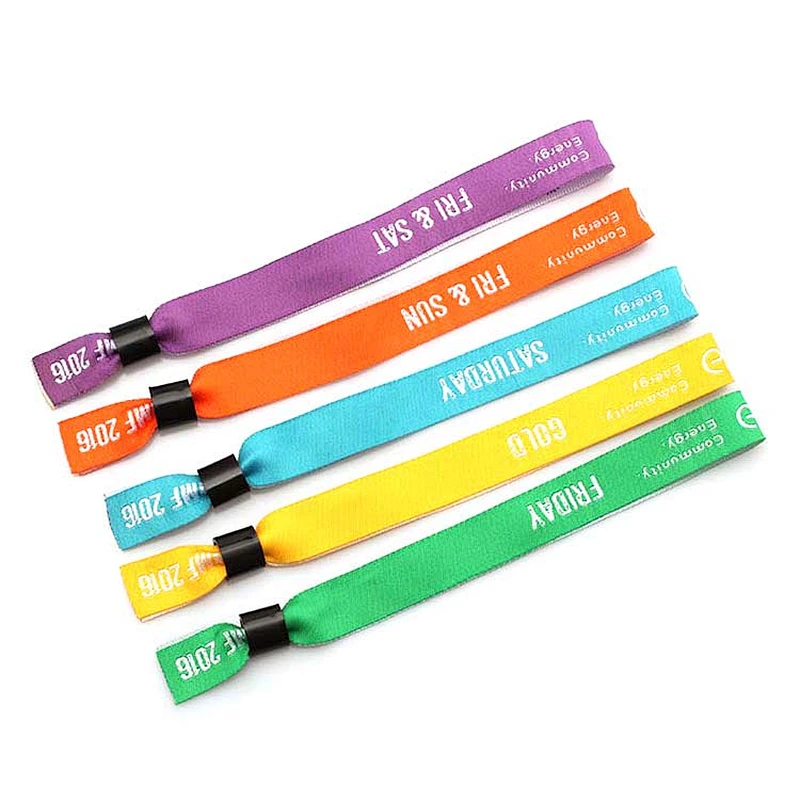 China manufacture colorful wristband custom printing polyester wrist band