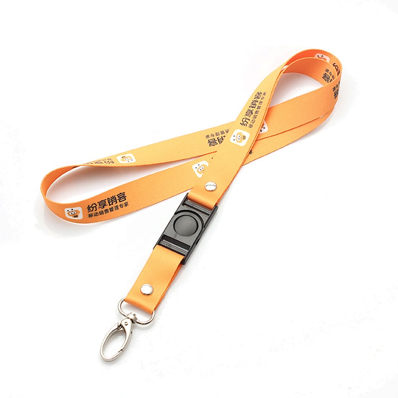 Wholesale polyester neck lanyard with J-hook  minimum order