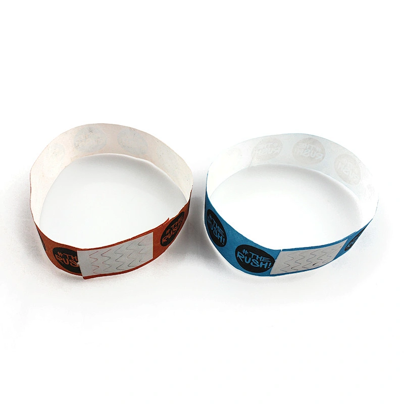 Promotional items printed barcode event tyvek paper wristbands