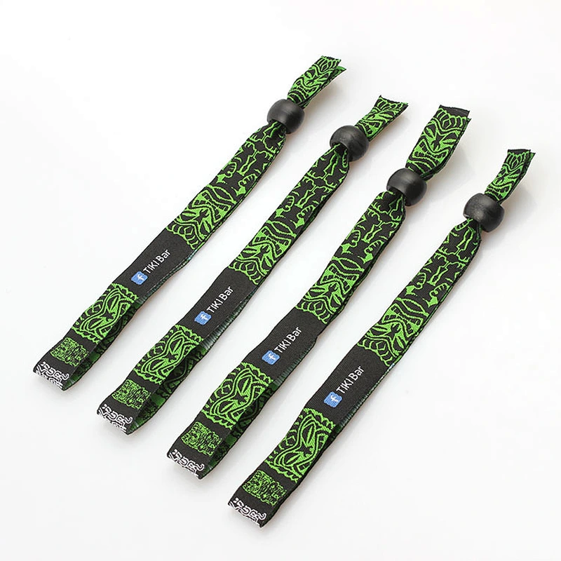 Factory price promotional custom fabric bracelet with lock for festivals