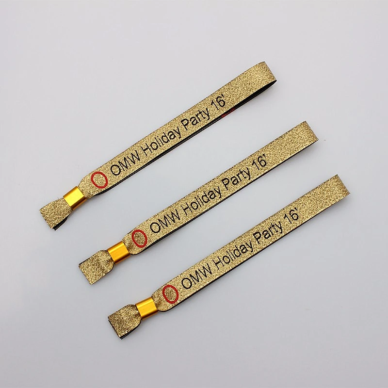 Event fabric wristband with white plastic locks wholesale bracelets