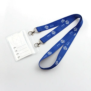 Dye Sublimation Polyester Leather Jacket Lanyard With ID Card