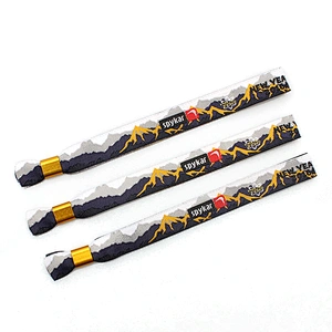 Gift music festival customized bracelet woven wristband products for event