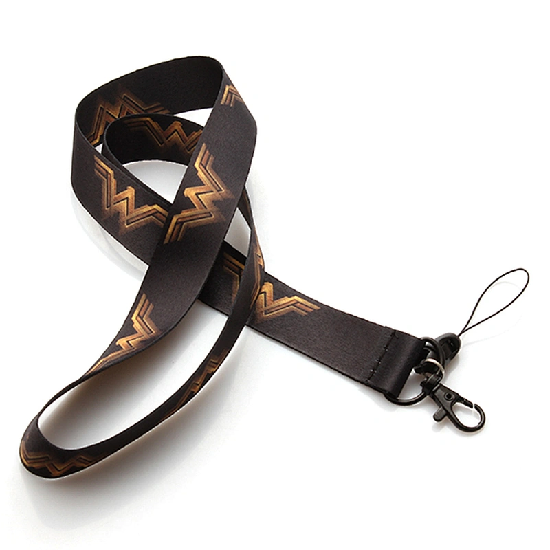 Cheap polyester printed logo custom lanyards with metal hook for event