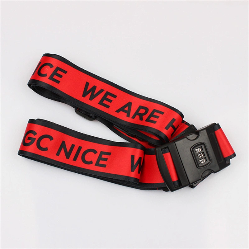 Wholesale High Quality Custom Polyester Adjustable Luggage Belt with Logo Printing