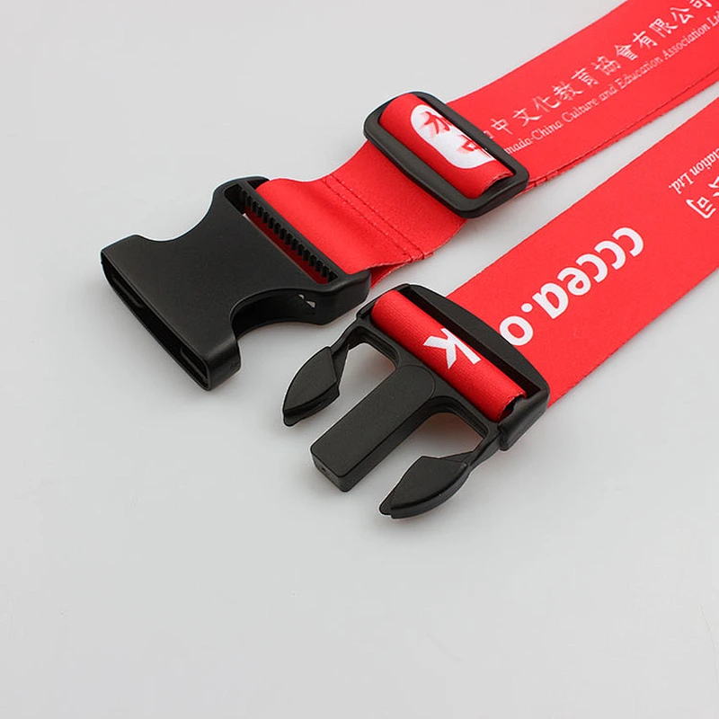 Wholesale colorful travel belt luggage strap with breakaway plastic hook