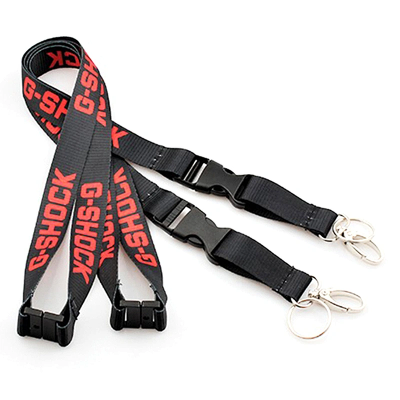 Manufacturer cheap custom printing polyester lanyard with breakaway buckle