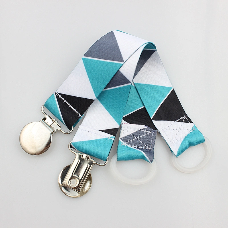 Custom colorful safety baby teething pacifier metal clip