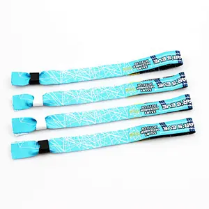 Promotional fabric satin bracelet for event ticket