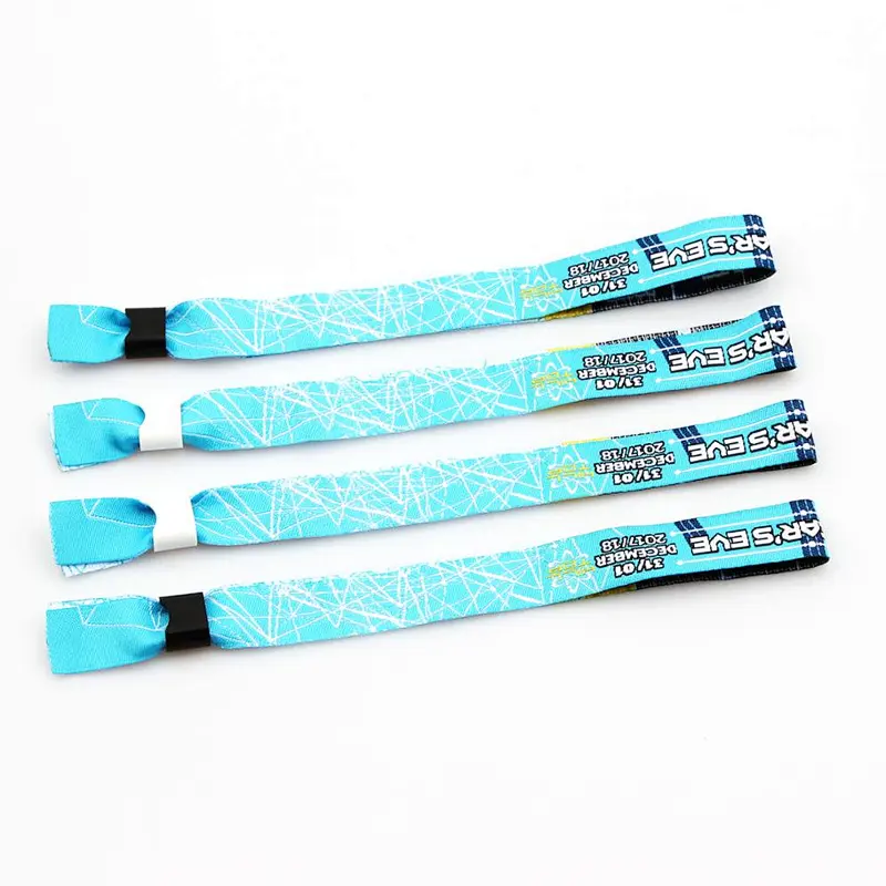 Promotional fabric satin bracelet for event ticket