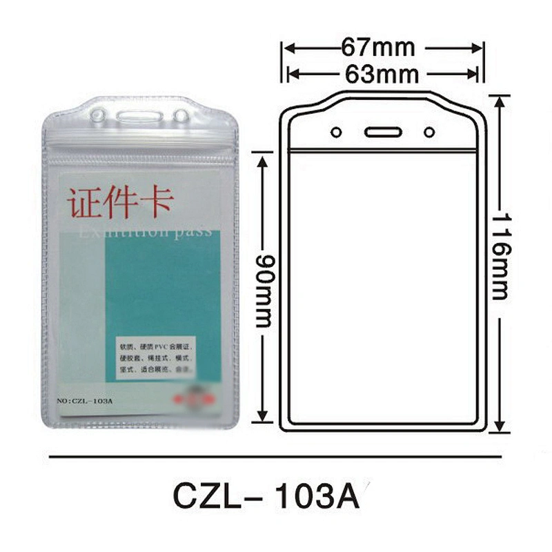 Hot sale custom plastic pvc clear pouch id credit card holders
