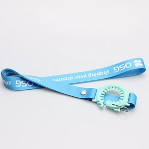 Bottle holders polyester neck lanyard strap with plastic bottle buckle