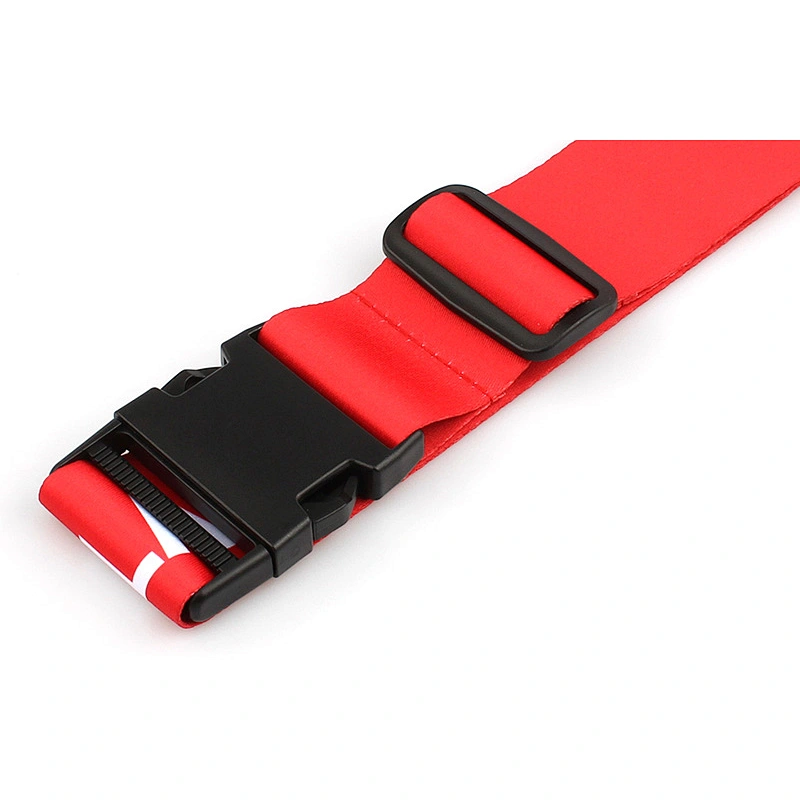 Factory direct sale customized heat transfer luggage belt with adjustable buckle
