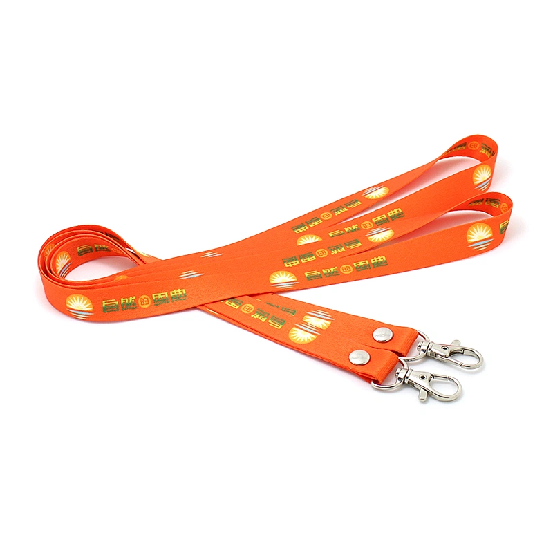Heat transfer printing polyester custom logo key holder lanyard
