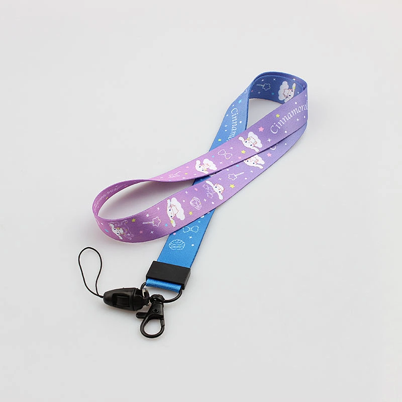 Cheap custom design your own polyester dye sublimation lanyards with accessories