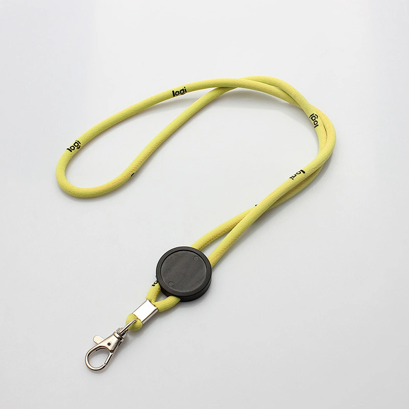 Woven polyester logo cheap custom rope neck lanyard