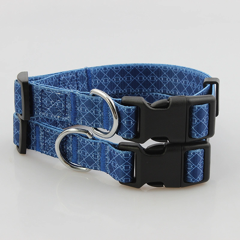 Wholesale color plain adjustable puppy id collar sets