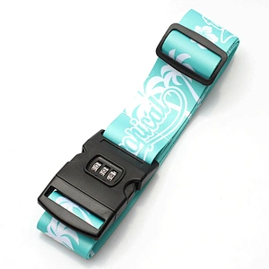 Custom logo personalised lockable luggage belt for travel