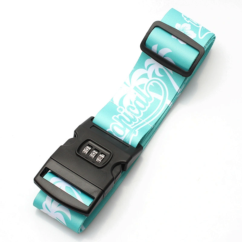 Custom logo personalised lockable luggage belt for travel