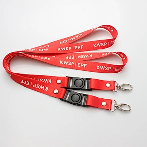 Custom college rock band lanyards with revolving buckle