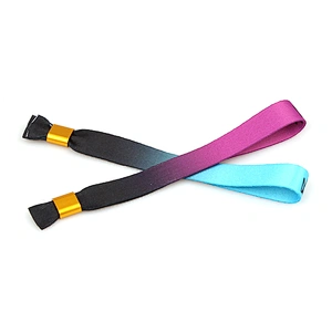 Promotional Event One Time Use Fabric Party id Wristband With Buckle