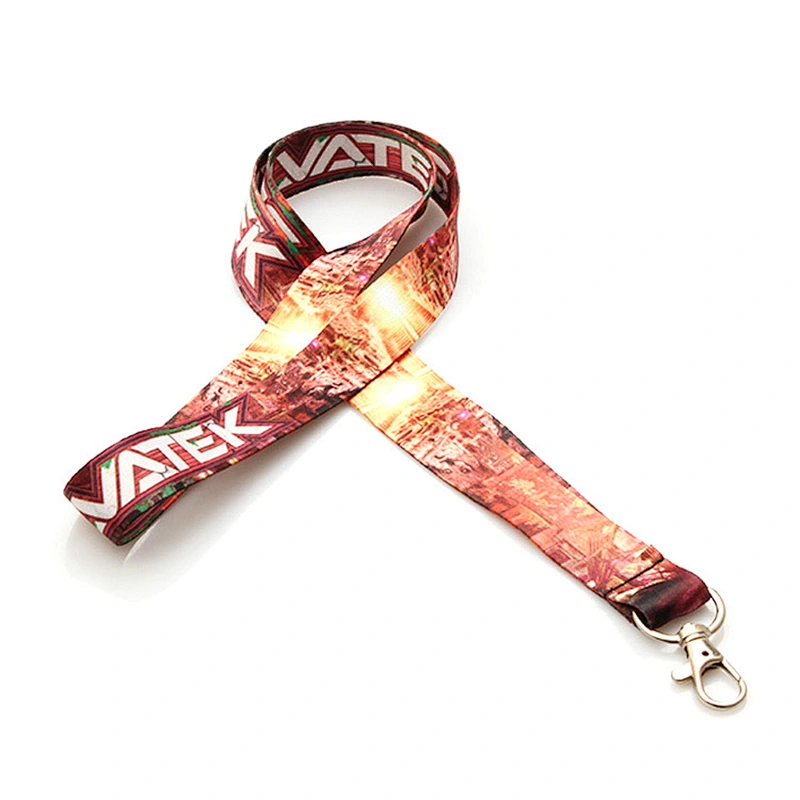 Beautiful Strap, Colorful Heat Transfer Printed Lanyard With Metal Hook