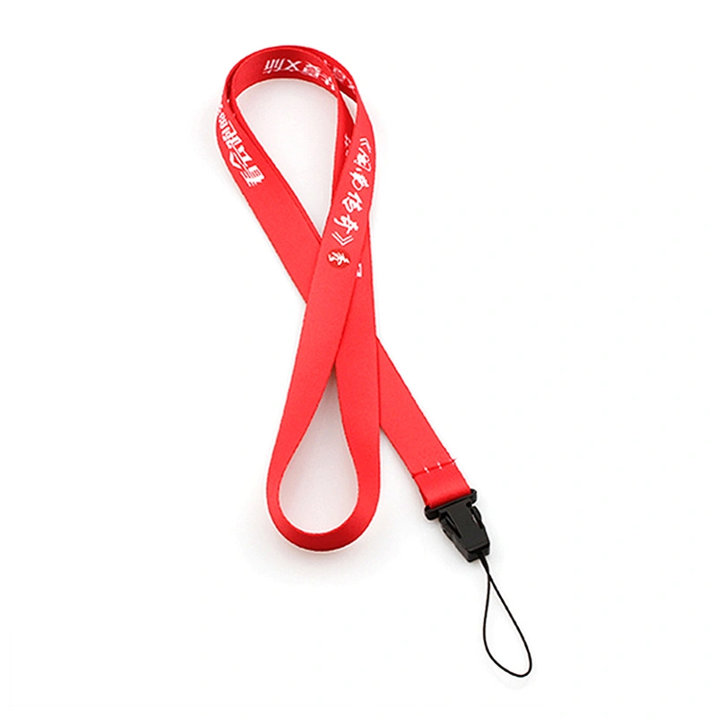 Plain sublimation printed polyester lanyard custom for mobile phone