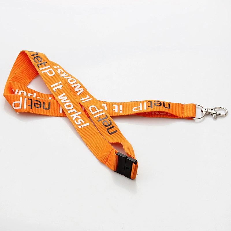 Factory directly sale custom polyester printed cheap lanyard no minimum order