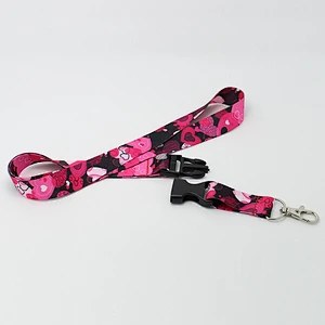 Multi Color polyester custom your own lanyard with disconnect buckle