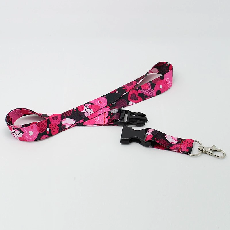 Multi Color polyester custom your own lanyard with disconnect buckle