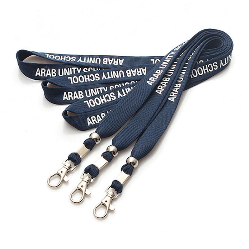 Personalized customized tubular lanyard with bull dog clip