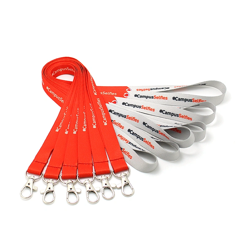 Factory custom cheap sublimation printing polyester lanyard