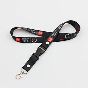 Cheap custom sublimation polyester feb lanyards with breakaway buckles